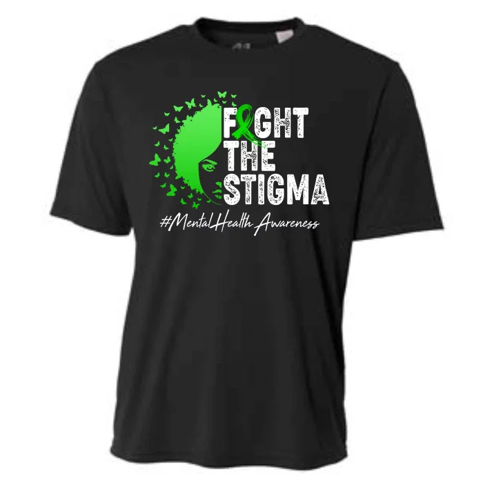 Fight The Stigma Mental Health Awareness Support Cooling Performance Crew T-Shirt