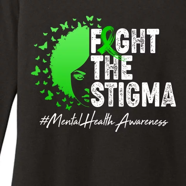 Fight The Stigma Mental Health Awareness Support Womens CVC Long Sleeve Shirt