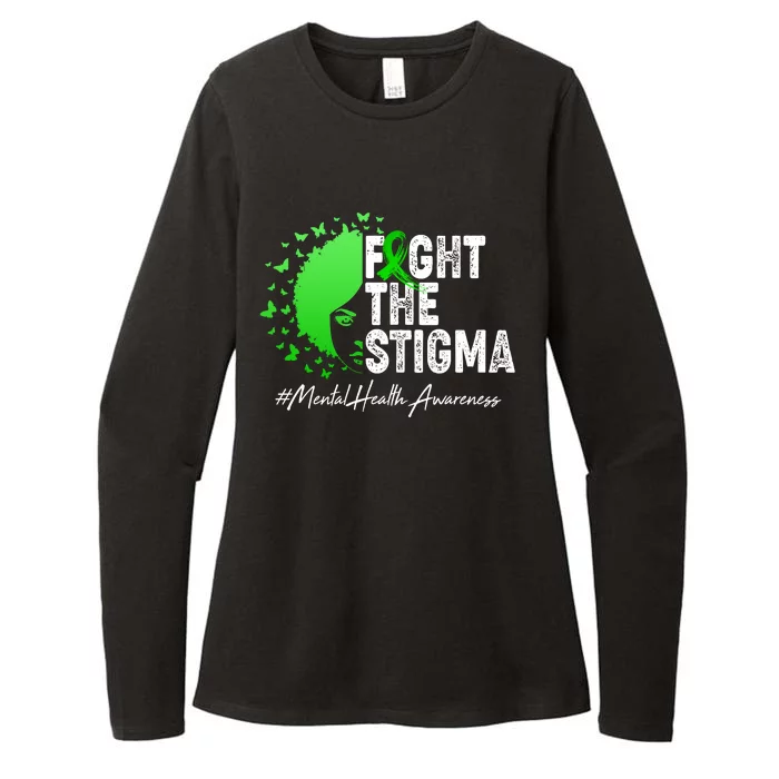 Fight The Stigma Mental Health Awareness Support Womens CVC Long Sleeve Shirt