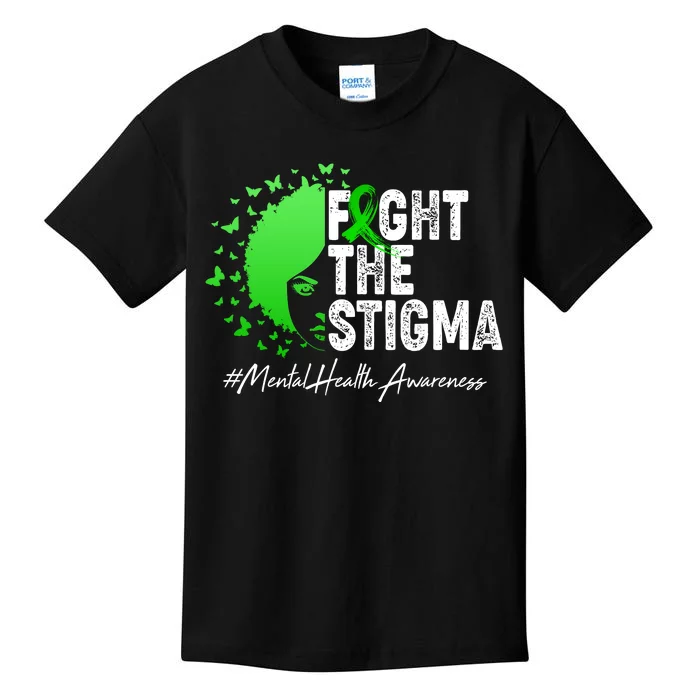 Fight The Stigma Mental Health Awareness Support Kids T-Shirt