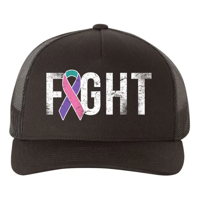 Fight Thyroid Cancer Yupoong Adult 5-Panel Trucker Hat