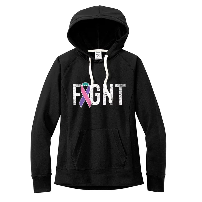 Fight Thyroid Cancer Women's Fleece Hoodie