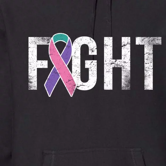 Fight Thyroid Cancer Premium Hoodie