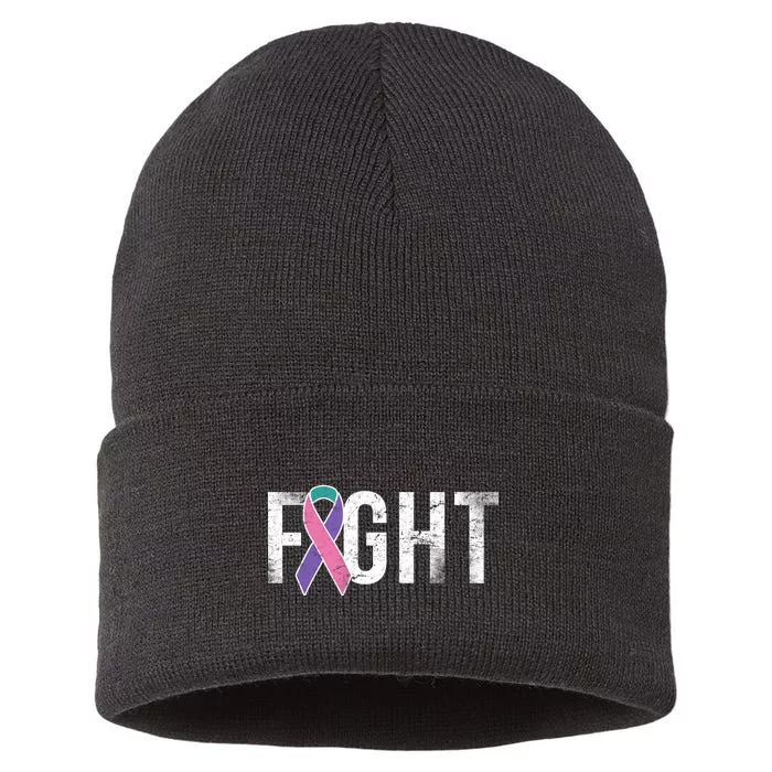 Fight Thyroid Cancer Sustainable Knit Beanie