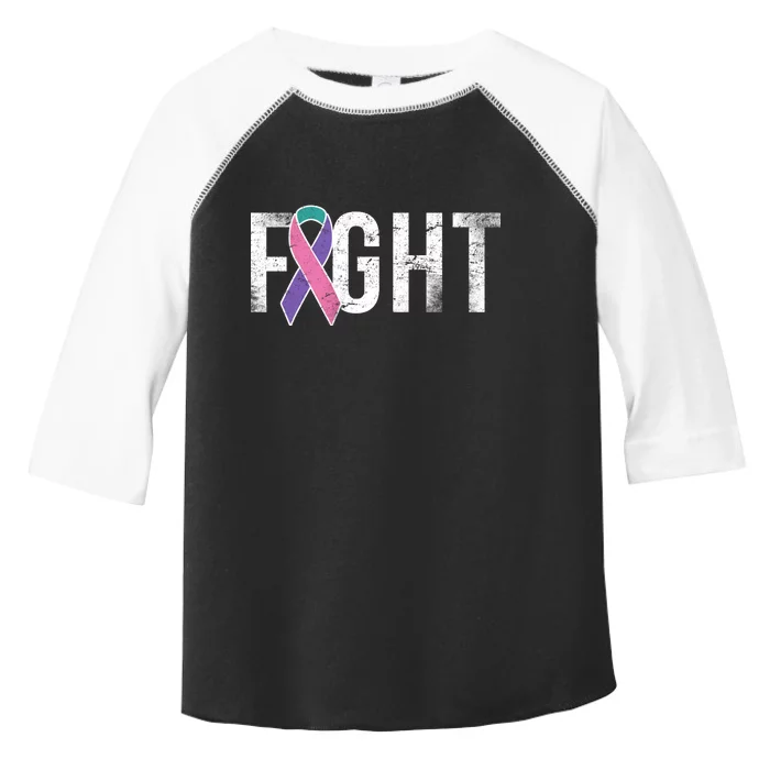 Fight Thyroid Cancer Toddler Fine Jersey T-Shirt