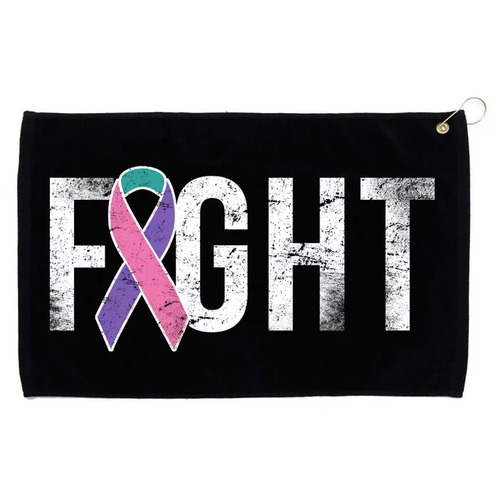 Fight Thyroid Cancer Grommeted Golf Towel