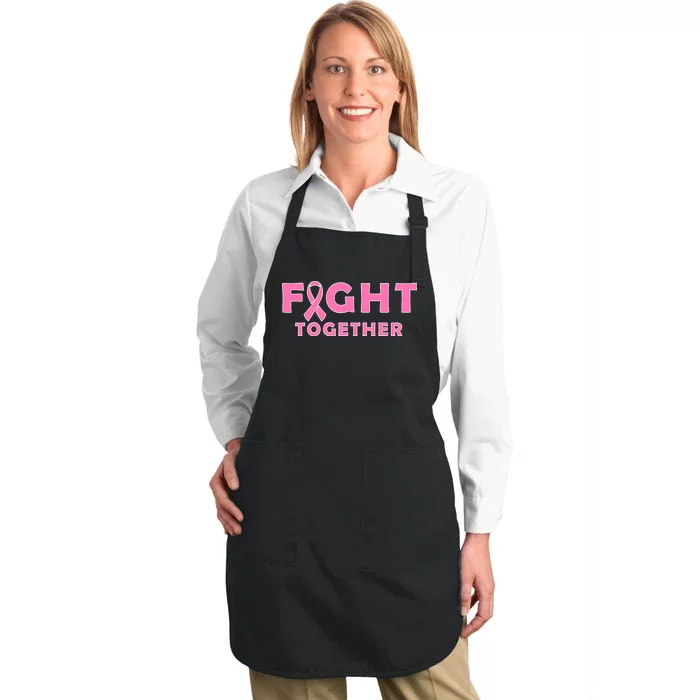 Fight Together Breast Cancer Full-Length Apron With Pocket