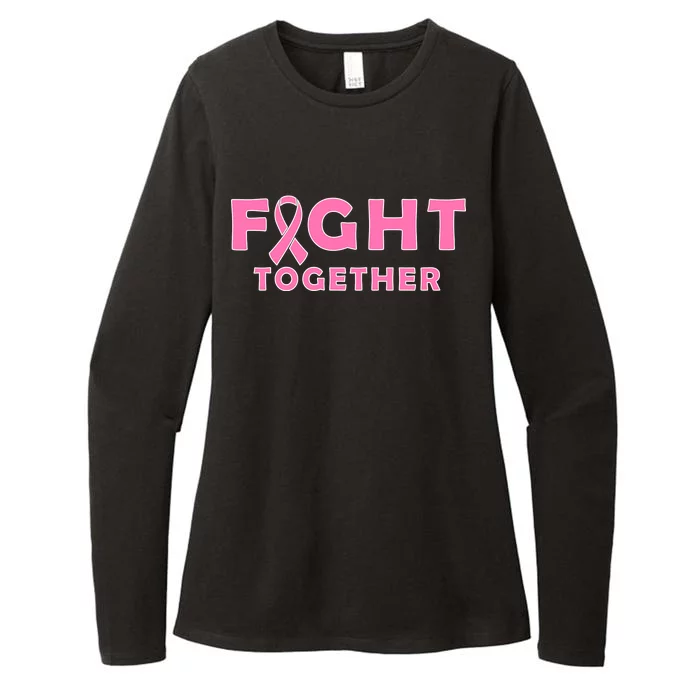 Fight Together Breast Cancer Womens CVC Long Sleeve Shirt