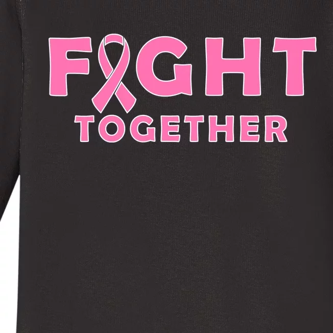 Fight Together Breast Cancer Baby Long Sleeve Bodysuit