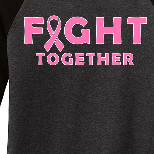 Fight Together Breast Cancer Women's Tri-Blend 3/4-Sleeve Raglan Shirt