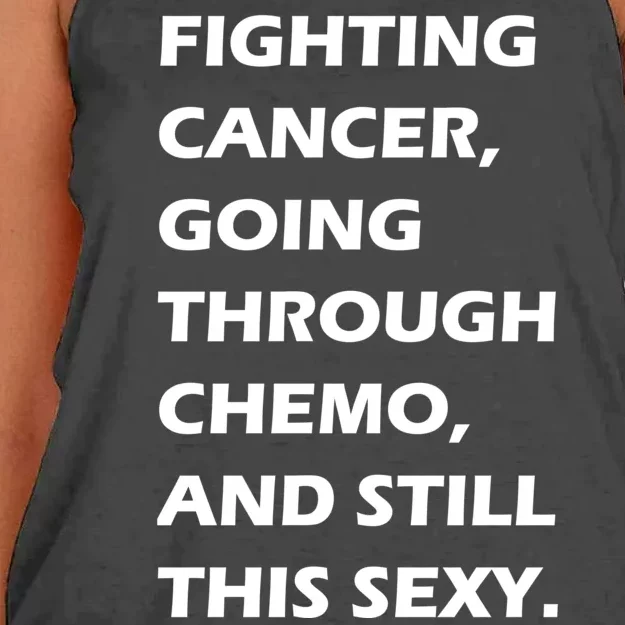 Fighting Cancer Going Through Chemo Still Sexy Women's Knotted Racerback Tank