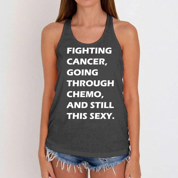 Fighting Cancer Going Through Chemo Still Sexy Women's Knotted Racerback Tank