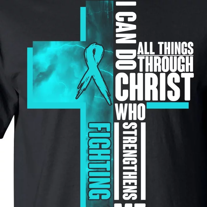 Fighting PTSD Awareness Cross Tall T-Shirt