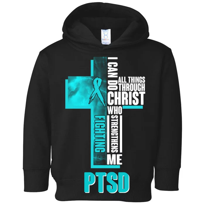 Fighting PTSD Awareness Cross Toddler Hoodie