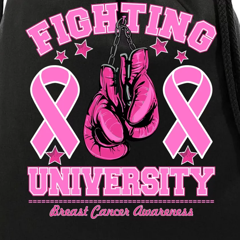 Fighting University Breast Cancer Awareness Boxing Fight Drawstring Bag