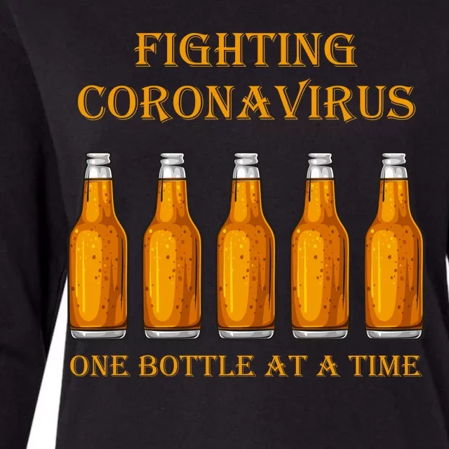 Fighting Virus One Bottle At A Time Womens Cotton Relaxed Long Sleeve T-Shirt