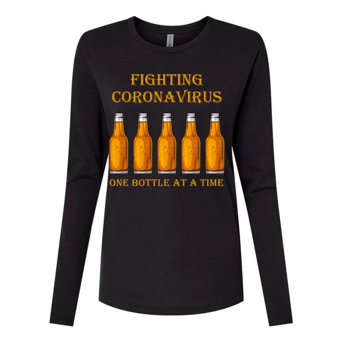 Fighting Virus One Bottle At A Time Womens Cotton Relaxed Long Sleeve T-Shirt