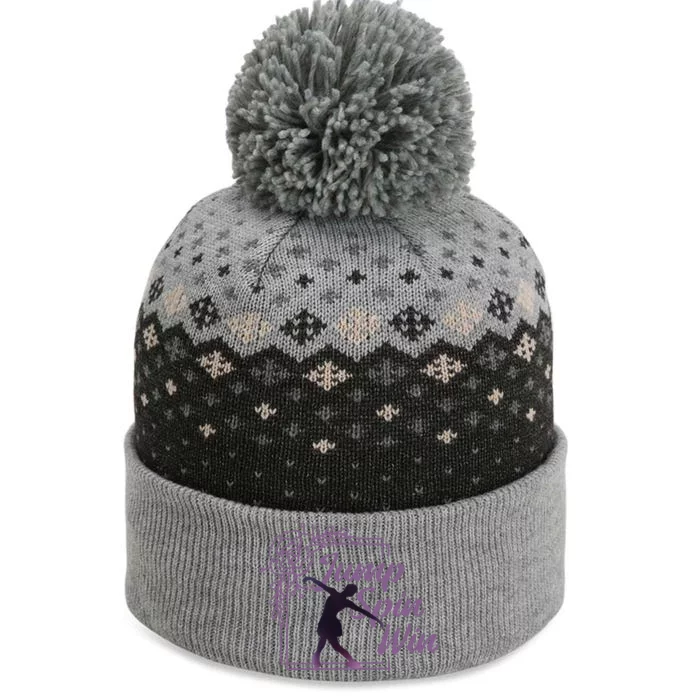 Figure Skating Jump Spin Win The Baniff Cuffed Pom Beanie