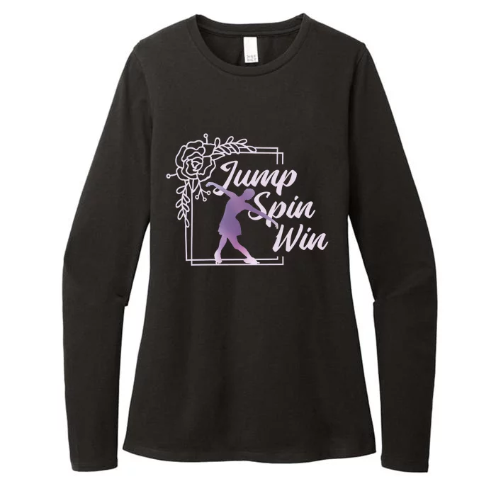 Figure Skating Jump Spin Win Womens CVC Long Sleeve Shirt