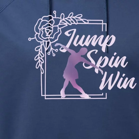 Figure Skating Jump Spin Win Performance Fleece Hoodie