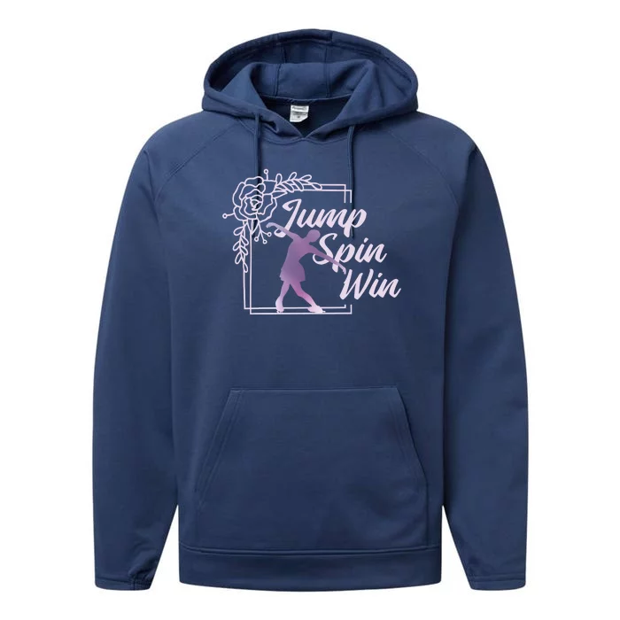 Figure Skating Jump Spin Win Performance Fleece Hoodie