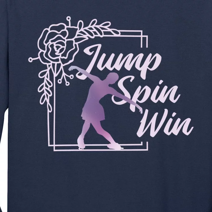 Figure Skating Jump Spin Win Tall Long Sleeve T-Shirt