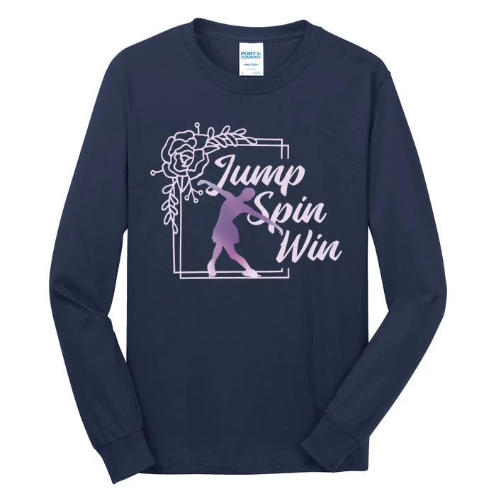 Figure Skating Jump Spin Win Tall Long Sleeve T-Shirt