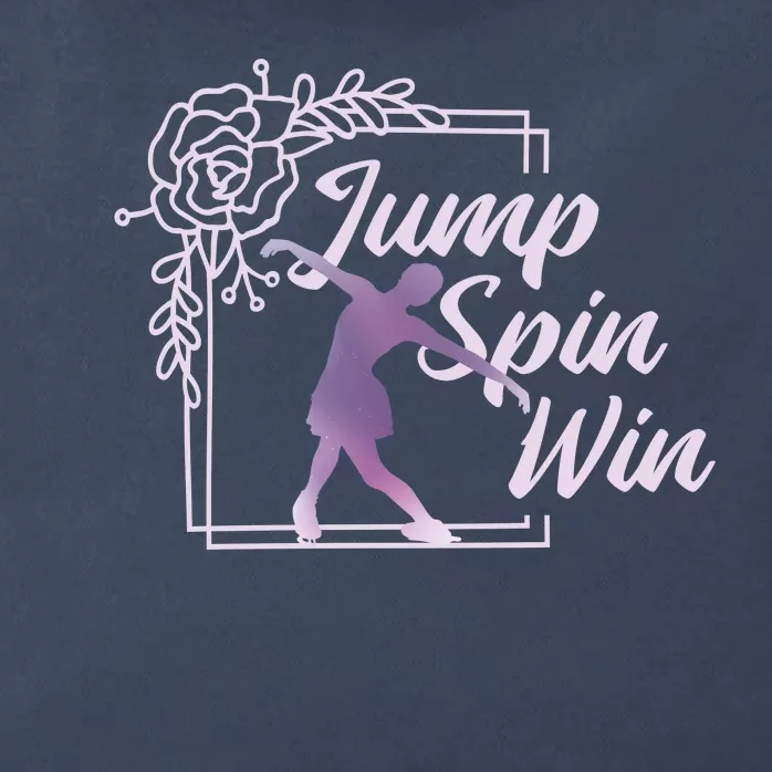 Figure Skating Jump Spin Win Zip Tote Bag