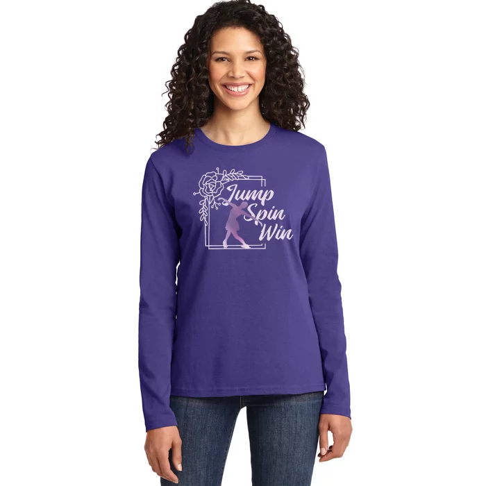 Figure Skating Jump Spin Win Ladies Long Sleeve Shirt