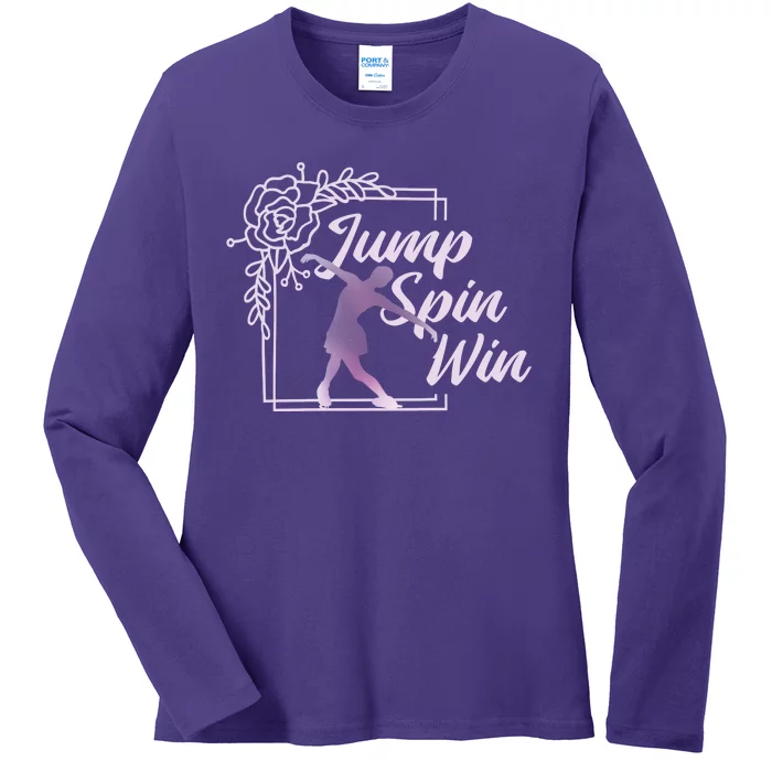 Figure Skating Jump Spin Win Ladies Long Sleeve Shirt