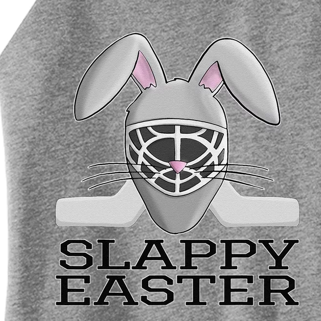 Fun Ice Hockey Easter Bunny Slappy Easter T For Women’s Perfect Tri Rocker Tank