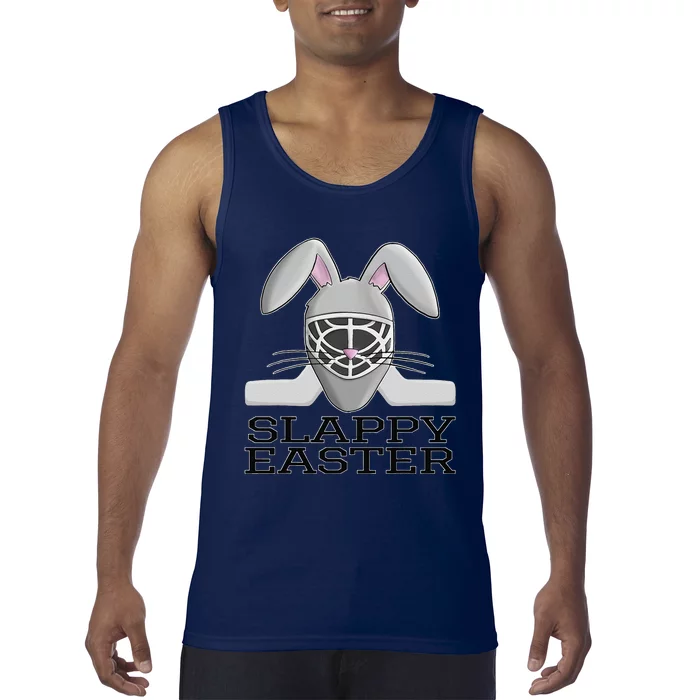 Fun Ice Hockey Easter Bunny Slappy Easter For Tank Top