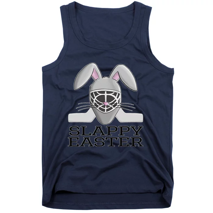 Fun Ice Hockey Easter Bunny Slappy Easter For Tank Top