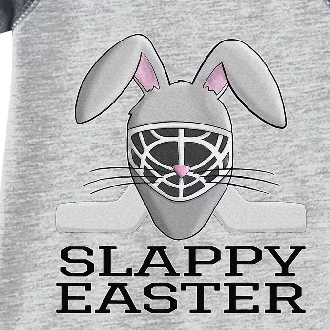 Fun Ice Hockey Easter Bunny Slappy Easter For Infant Baby Jersey Bodysuit