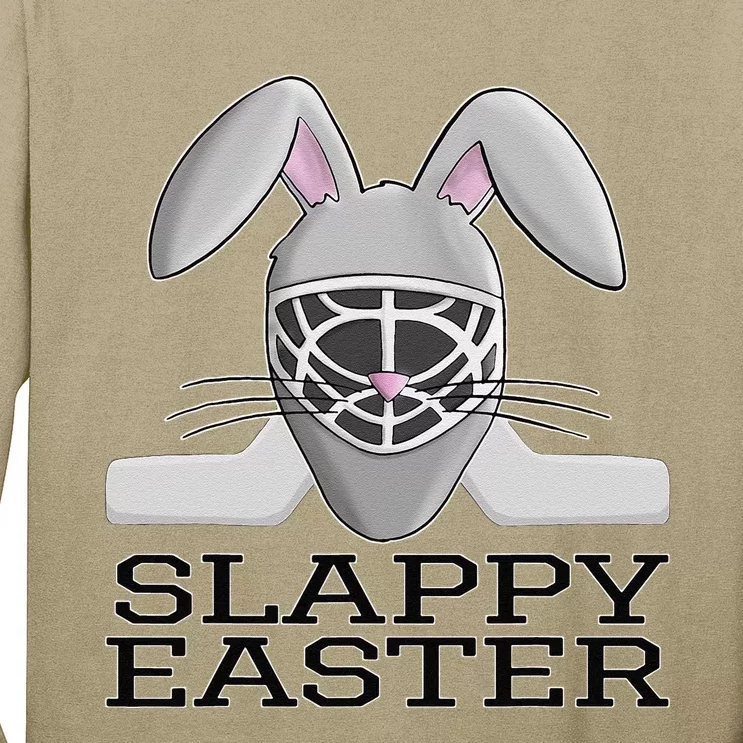 Fun Ice Hockey Easter Bunny Slappy Easter For Long Sleeve Shirt