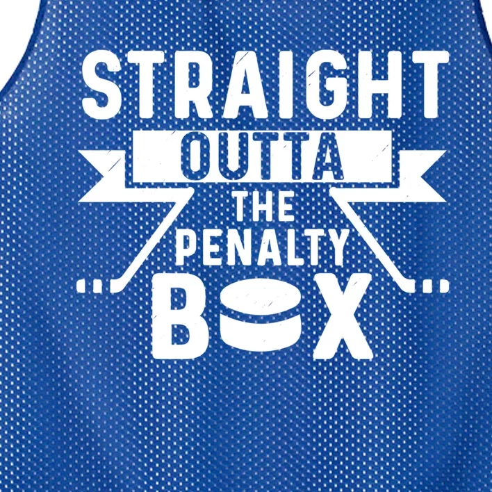 Funny Ice Hockey Player Straight Outta The Penalty Box Gift Mesh Reversible Basketball Jersey Tank