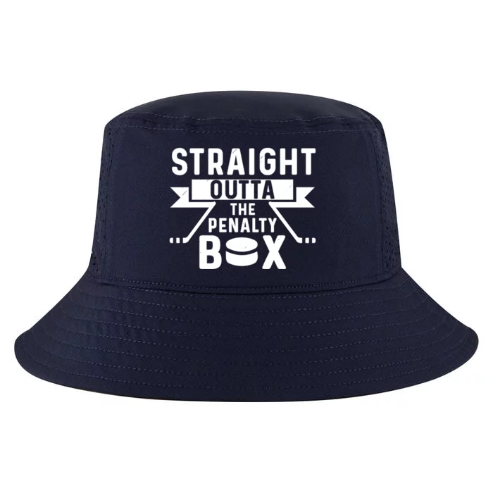 Funny Ice Hockey Player Straight Outta The Penalty Box Gift Cool Comfort Performance Bucket Hat