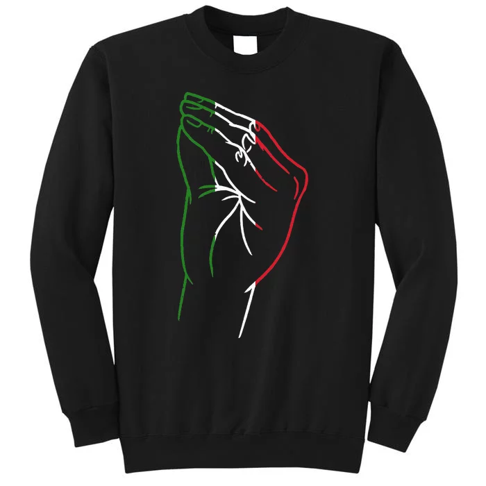 Funny Italian Hand Gesture Italian Flag Italy Italia Sweatshirt