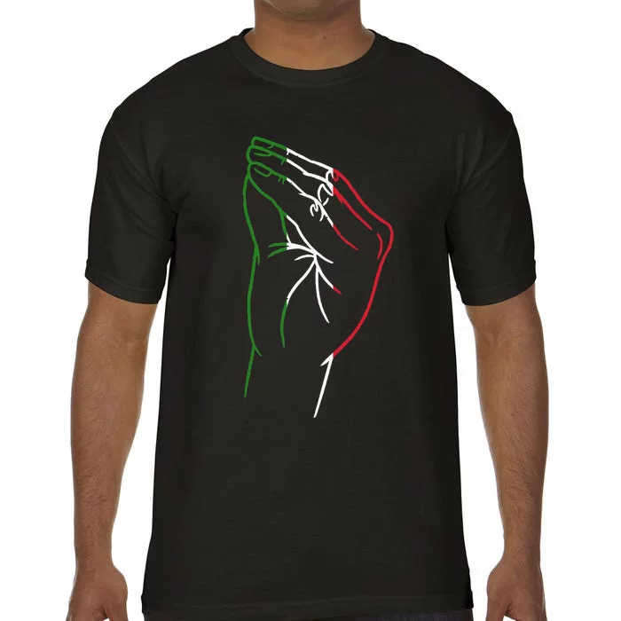 Funny Italian Hand Gesture Italian Flag Italy Italia Comfort Colors T-Shirt