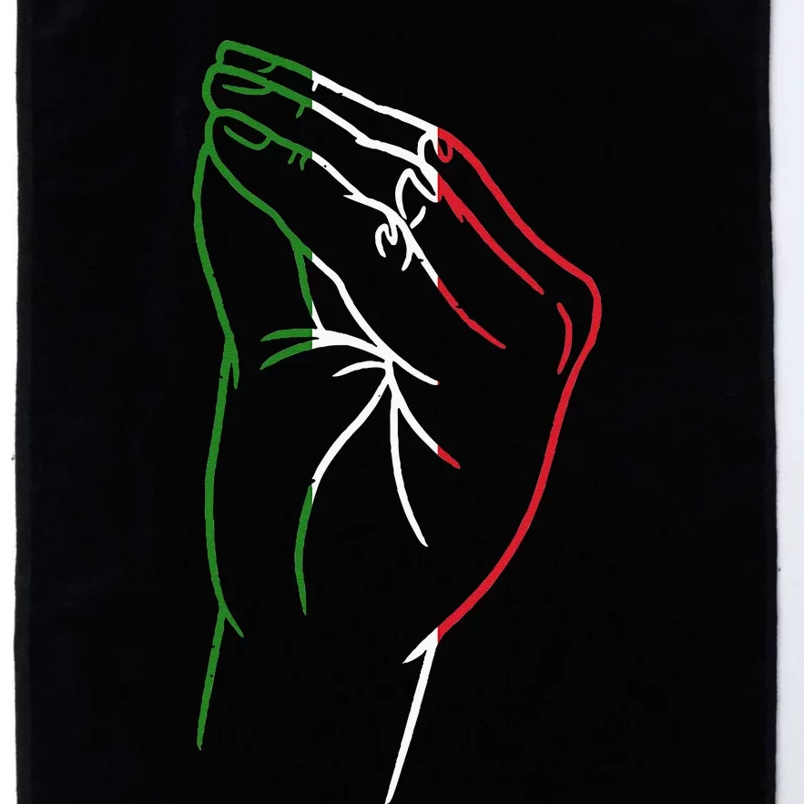 Funny Italian Hand Gesture Italian Flag Italy Italia Platinum Collection Golf Towel