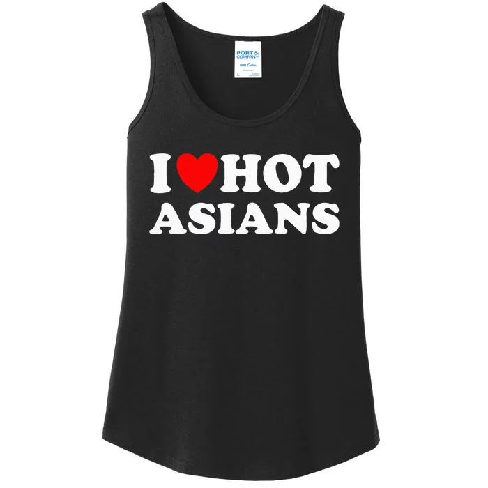 Funny I Heart Hot Asians I Love Hot Asians Ladies Essential Tank