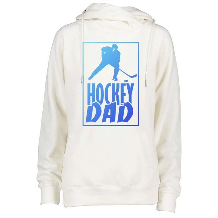 Funny Ice Hockey Father Hockey Dad Gift Womens Funnel Neck Pullover Hood