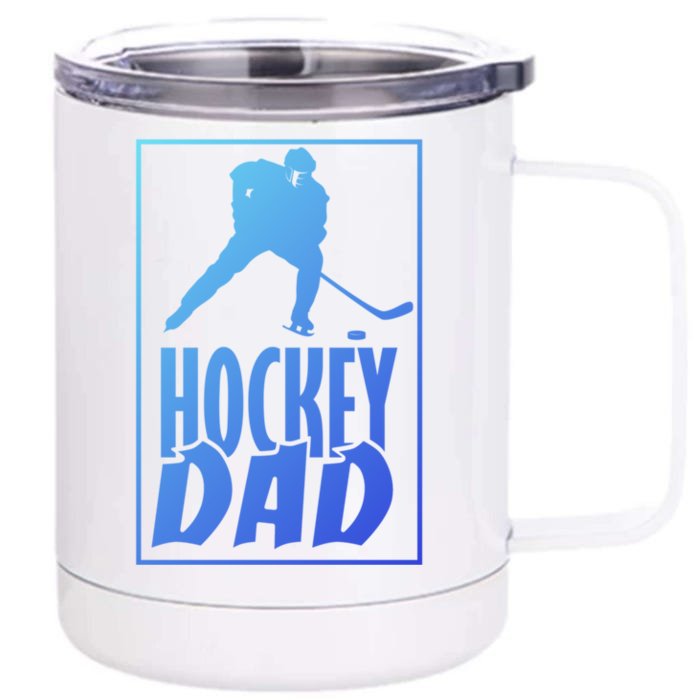 Funny Ice Hockey Father Hockey Dad Gift Front & Back 12oz Stainless Steel Tumbler Cup