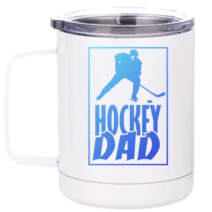 Funny Ice Hockey Father Hockey Dad Gift Front & Back 12oz Stainless Steel Tumbler Cup