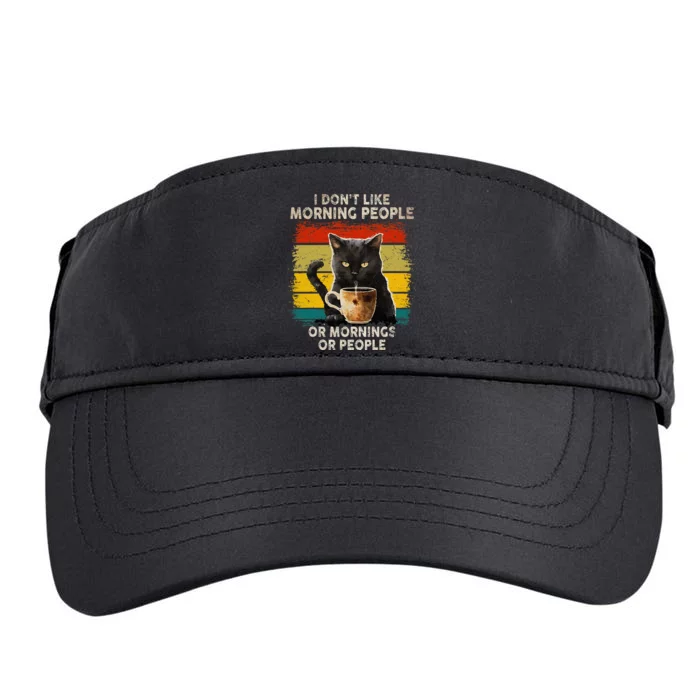 Fun I Hate Morning People And Mornings And People Coffee Cat Adult Drive Performance Visor