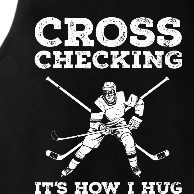 Funny Ice Hockey Art Ice Hockey Lover Coach Ladies Tri-Blend Wicking Tank