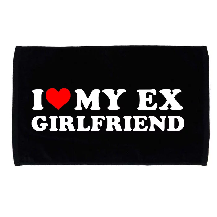 Funny I Heart My Ex GF I Love My Ex Girlfriend Microfiber Hand Towel