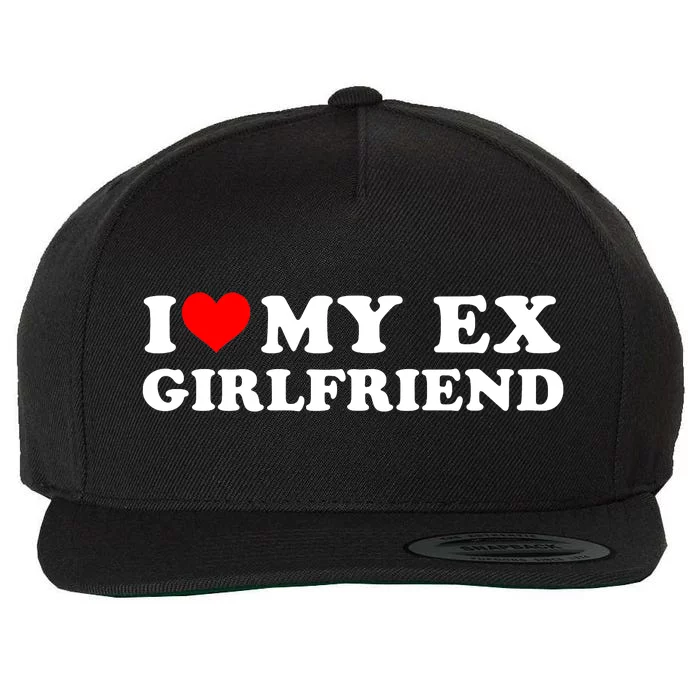 Funny I Heart My Ex GF I Love My Ex Girlfriend Wool Snapback Cap