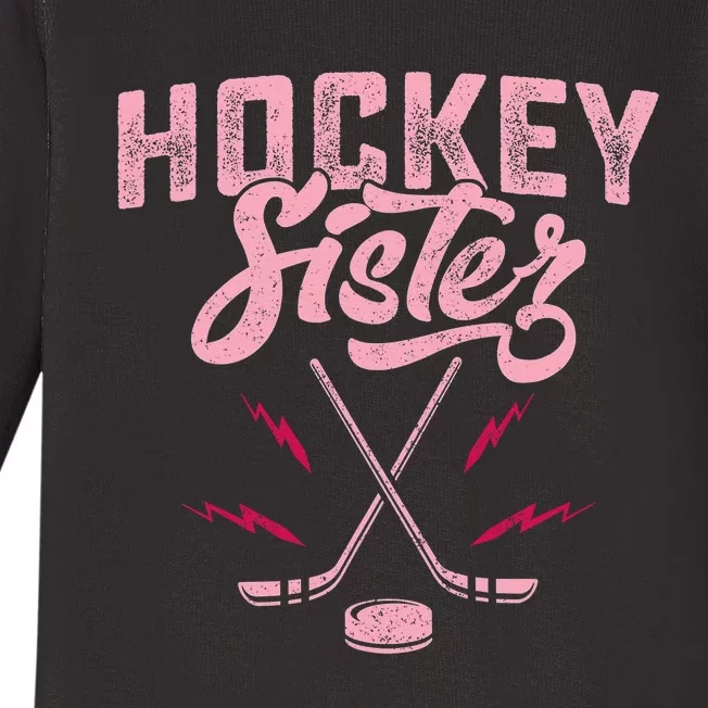 Funny Ice Hockey For Girls Hockey Sport Player Helmet Baby Long Sleeve Bodysuit