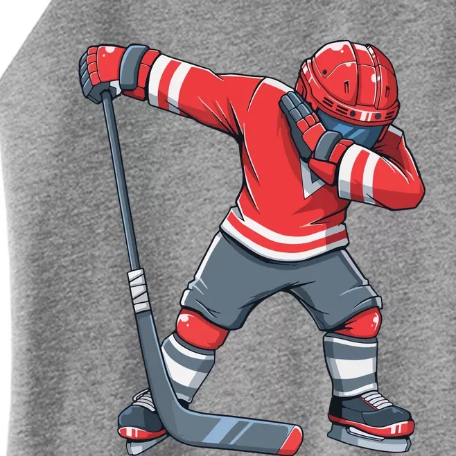 Funny Ice Hockey Dab Apparel, Dabbing Player Women’s Perfect Tri Rocker Tank